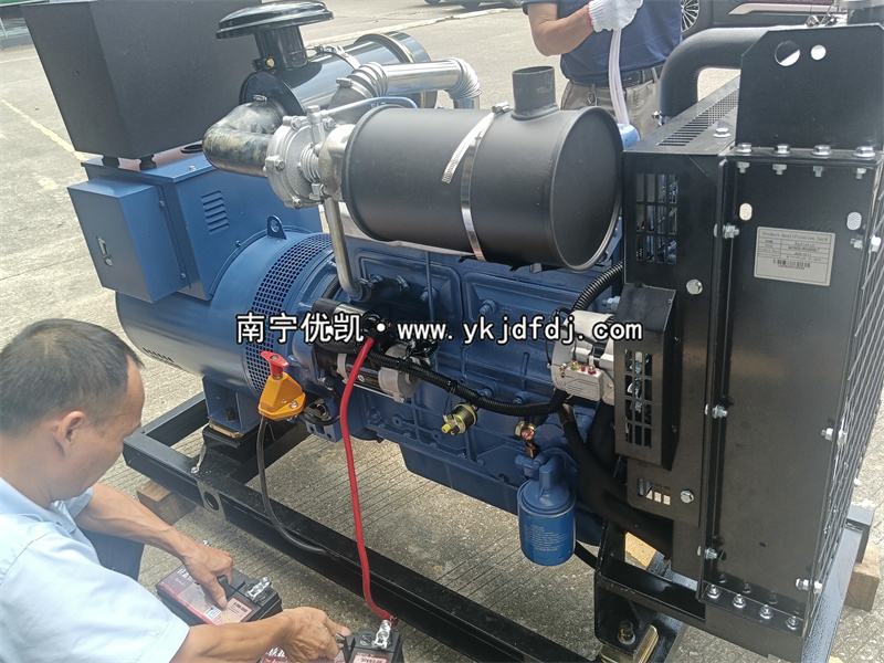 2024年9月18日，50kw濰坊雷納柴油發電機組試機發貨百色